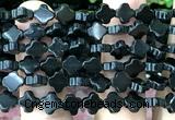 CFG1618 15 inches 8mm four leaf clover black tourmaline beads