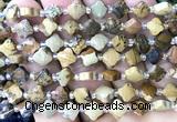 CFG1702 15 inches 8mm four leaf clover picture jasper beads