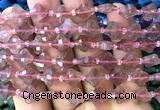 CFG1752 15 inches 10mm four leaf clover strawberry quartz beads