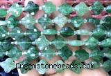 CFG1801 15 inches 12mm four leaf clover green strawberry quartz beads