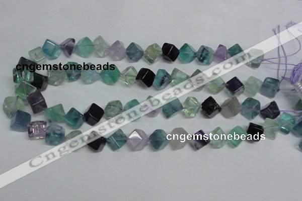 CFL311 15.5 inches 10*10mm cube natural fluorite beads