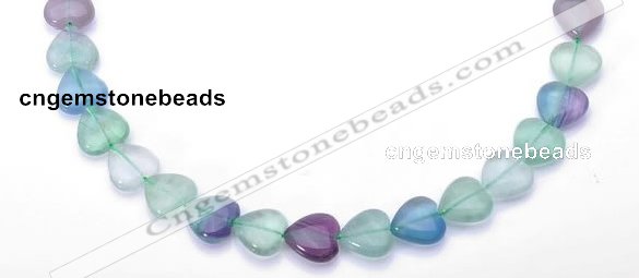 CFL38 8*8mm heart B grade natural fluorite beads Wholesale