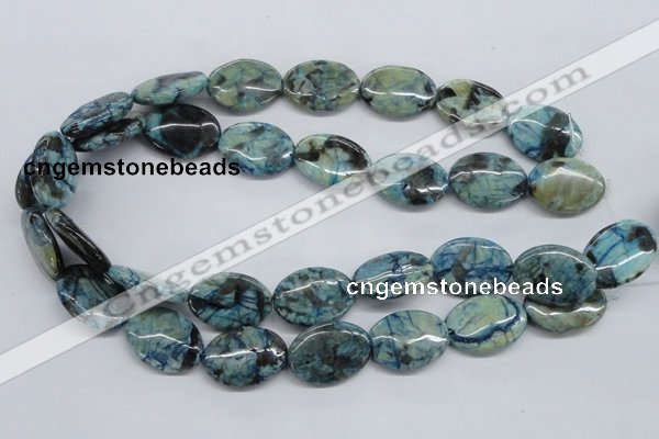 CFS113 15.5 inches 18*25mm oval blue feldspar gemstone beads