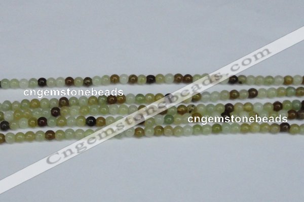 CFW101 15.5 inches 6mm round flower jade gemstone beads