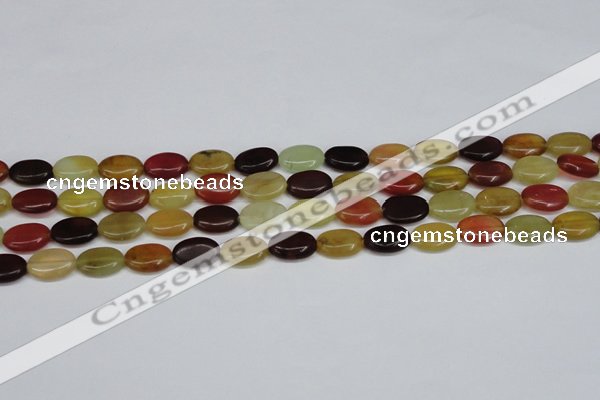 CFW128 15.5 inches 13*18mm flat oval flower jade gemstone beads