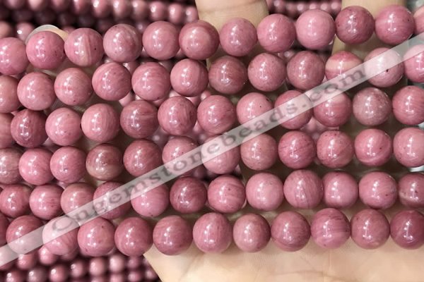 CFW52 15.5 inches 8mm round natural pink wooden jasper beads