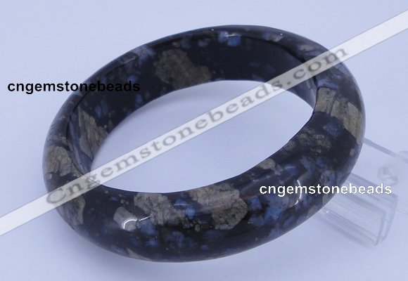 CGB477 Inner diameter 62mm fashion grey opal gemstone bangle