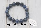 CGB6819 10mm, 12mm sodalite beaded bracelet with alloy pendant