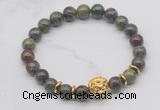 CGB7366 8mm dragon blood jasper bracelet with lion head for men or women