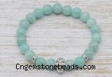 CGB7420 8mm peru amazonite bracelet with skull for men or women