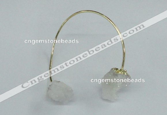 CGB782 13*18mm - 15*20mm nuggets druzy quartz gemstone bangles