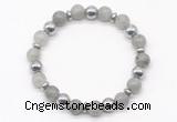 CGB8111 8mm labradorite & hematite power beads bracelet