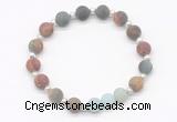 CGB8212 8mm matte picasso jasper & matte amazonite beaded stretchy bracelets