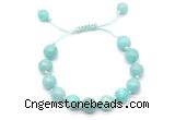 CGB8764 8mm,10mm round amazonite adjustable macrame bracelets