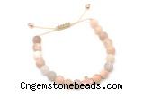 CGB9531 8mm, 10mm matte sunstone & cross hematite adjustable bracelets