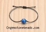 CGB9958 Fashion 12mm blue banded agate adjustable bracelet jewelry