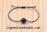 CGB9965 Fashion 12mm black agate adjustable bracelet jewelry