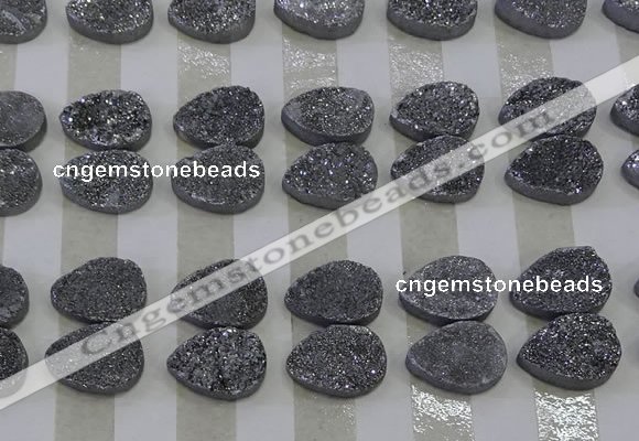 CGC256 13*18mm flat teardrop druzy quartz cabochons wholesale