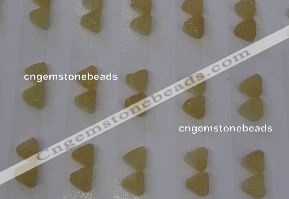 CGC63 8*8mm triangle druzy quartz cabochons wholesale