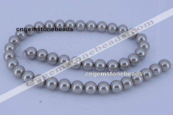 CGL176 5PCS 16 inches 12mm round dyed glass pearl beads wholesale