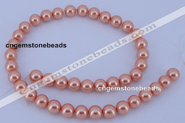 CGL296 5PCS 16 inches 12mm round dyed glass pearl beads wholesale