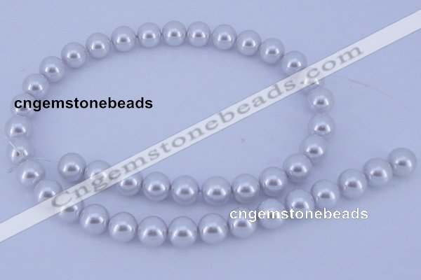 CGL75 5PCS 16 inches 10mm round dyed glass pearl beads wholesale