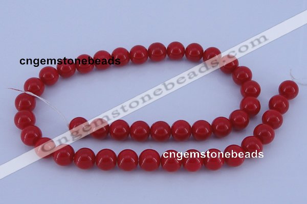 CGL849 10PCS 16 inches 6mm round heated glass pearl beads wholesale