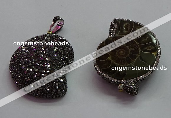 CGP1560 30*36mm - 35*45mm ammonite pendants wholesale