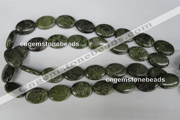 CGR28 15.5 inches 18*25mm oval green rain forest stone beads