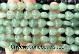 CHG153 15 inches 12mm heart green aventurine jade beads wholesale