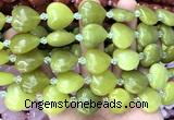 CHG207 15 inches 20mm heart lemon jade beads wholesale