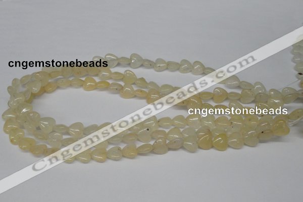 CHG21 15.5 inches 10*10mm heart yellow aventurine beads wholesale