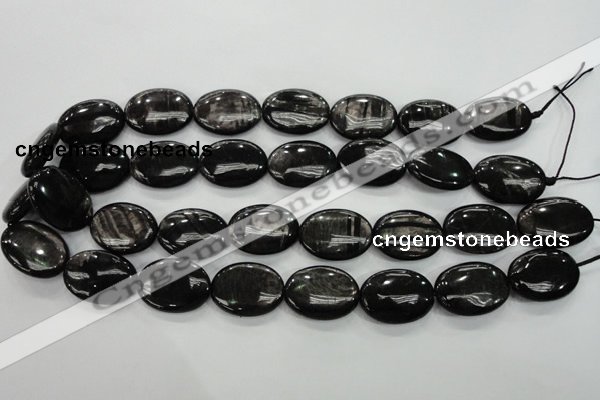 CHS75 15.5 inches 18*25mm oval natural hypersthene beads