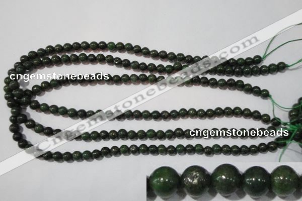 CIS01 15.5 inches 6mm round green iron stone beads wholesale