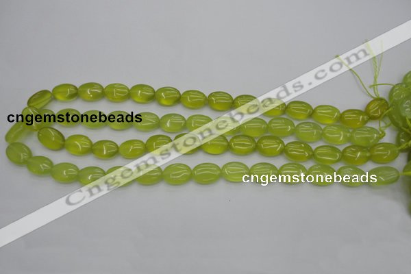 CKA244 15.5 inches 10*14mm oval Korean jade gemstone beads