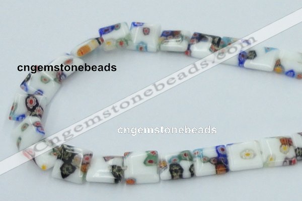 CLG522 16 inches 12*12mm square lampwork glass beads wholesale