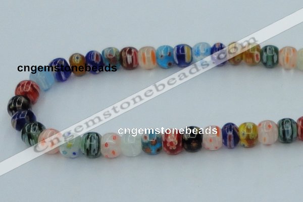 CLG571 16 inches 8*10mm rondelle lampwork glass beads wholesale