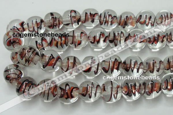 CLG853 15.5 inches 18mm round lampwork glass beads wholesale