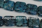 CLJ275 15.5 inches 16*16mm square dyed sesame jasper beads wholesale