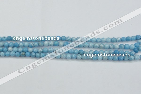 CLR600 15.5 inches 4mm round imitation larimar beads wholesale