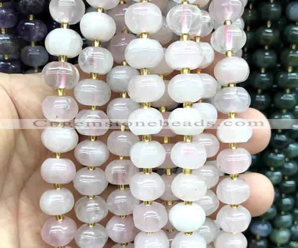 CME400 15 inches 8*12mm pumpkin rose quartz beads wholesale