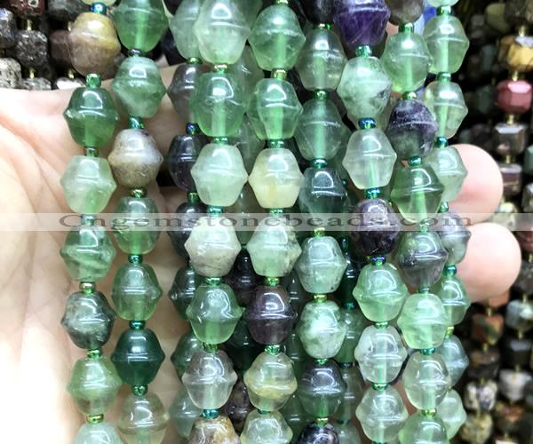 CME603 15 inches 10*11mm bicone fluorite gemstone beads