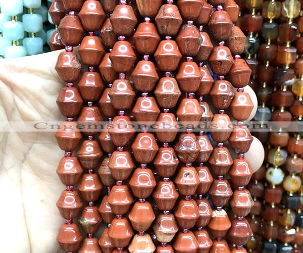 CME606 15 inches 10*11mm bicone red jasper beads wholesale