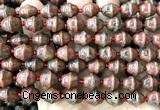 CME607 15 inches 10*11mm bicone red sesame jasper beads