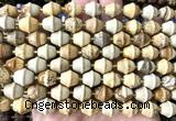 CME608 15 inches 10*11mm bicone picture jasper beads wholesale