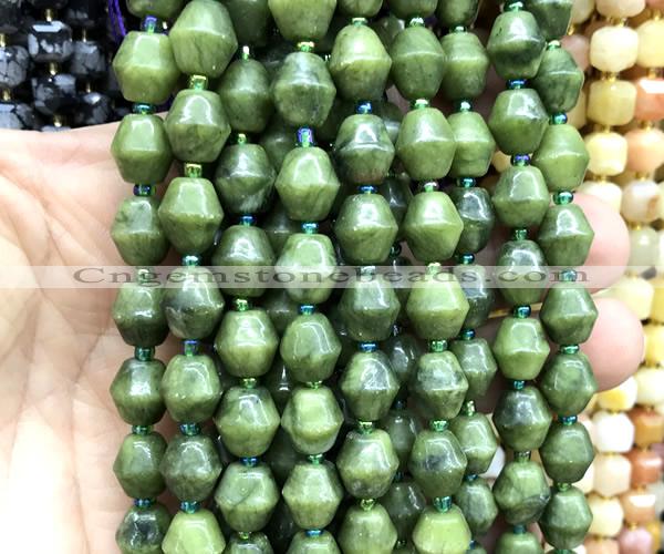 CME618 15 inches 10*11mm bicone China jade beads wholesale