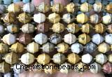 CME624 15 inches 10*11mm bicone yellow crazy lace agate beads