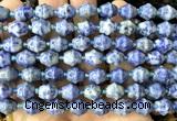 CME627 15 inches 10*11mm bicone blue spot stone beads