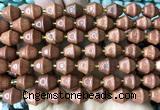 CME631 15 inches 10*11mm bicone goldstone beads wholesale