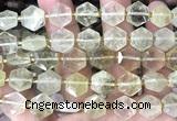 CME761 15 inches 12mm faceted hexagon lemon quartz beads